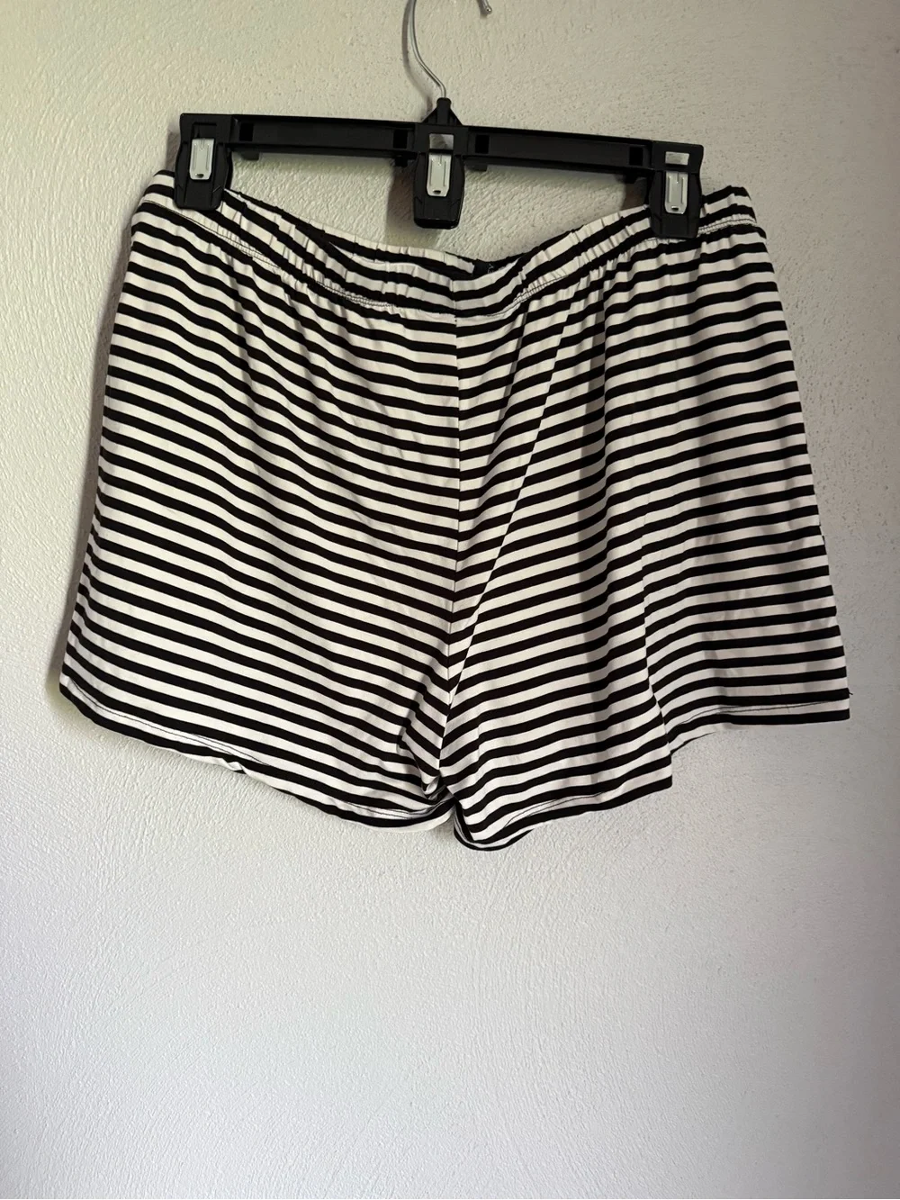 Cynthia Rowley Black and White Striped Sleep Shorts